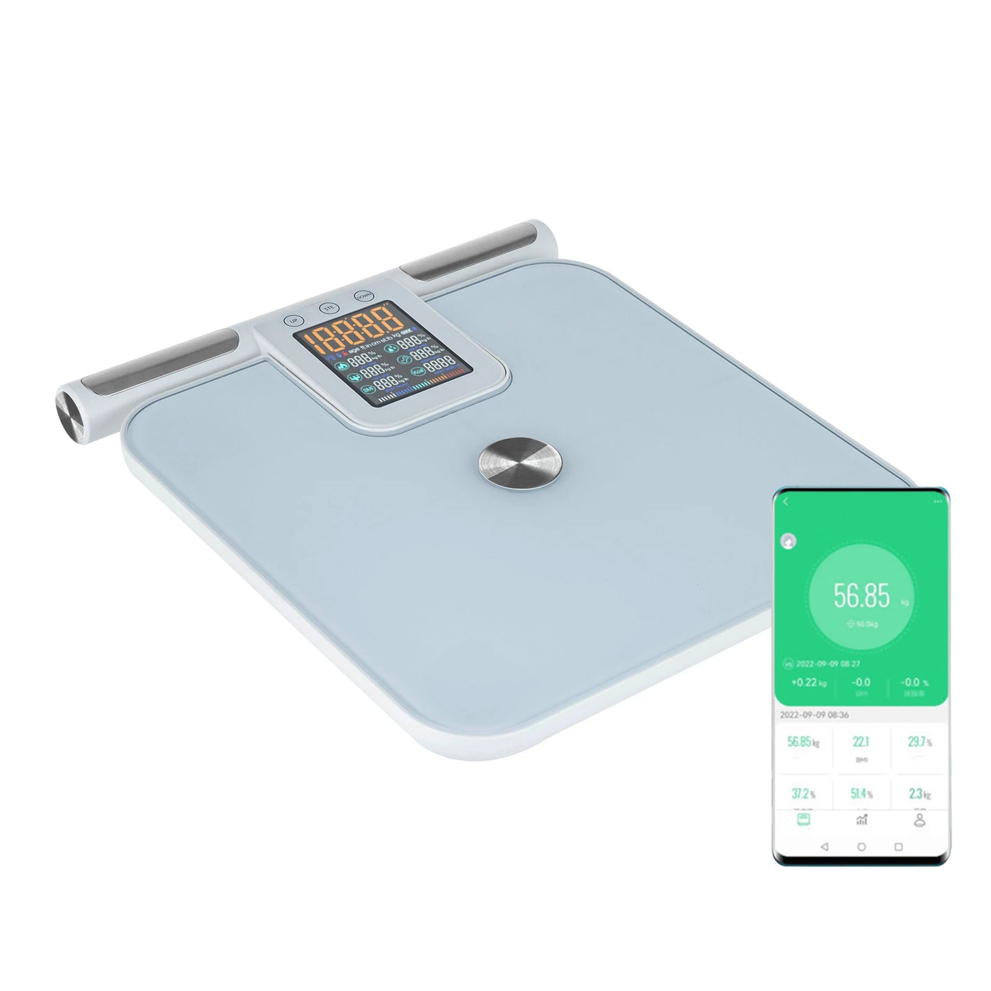 Eight-Electrode Intelligent Body Fat Scale Bluetooth BMI Tracking Portable
