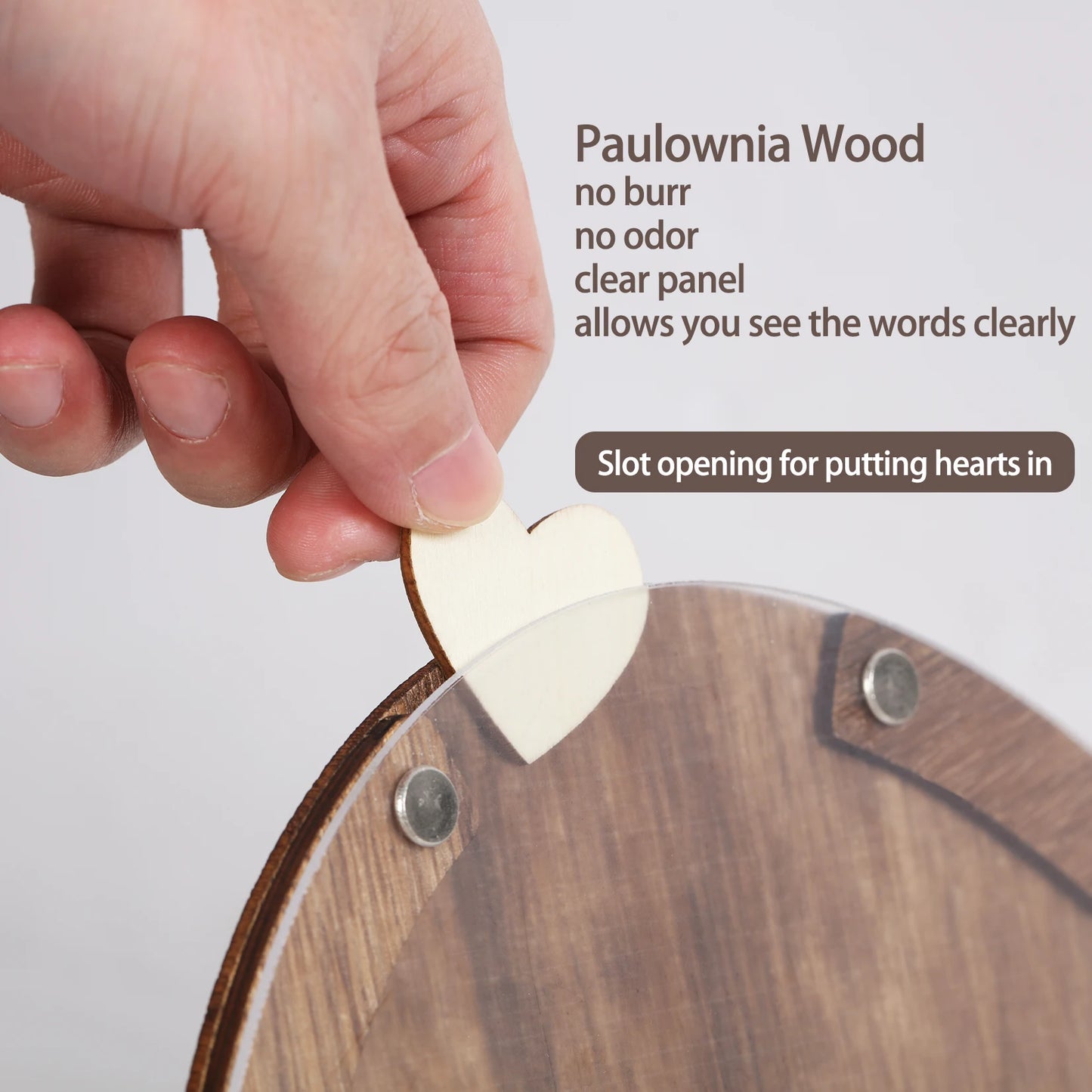 Wedding Guest Book Wooden 88Pcs Heart Shaped Bracket Set