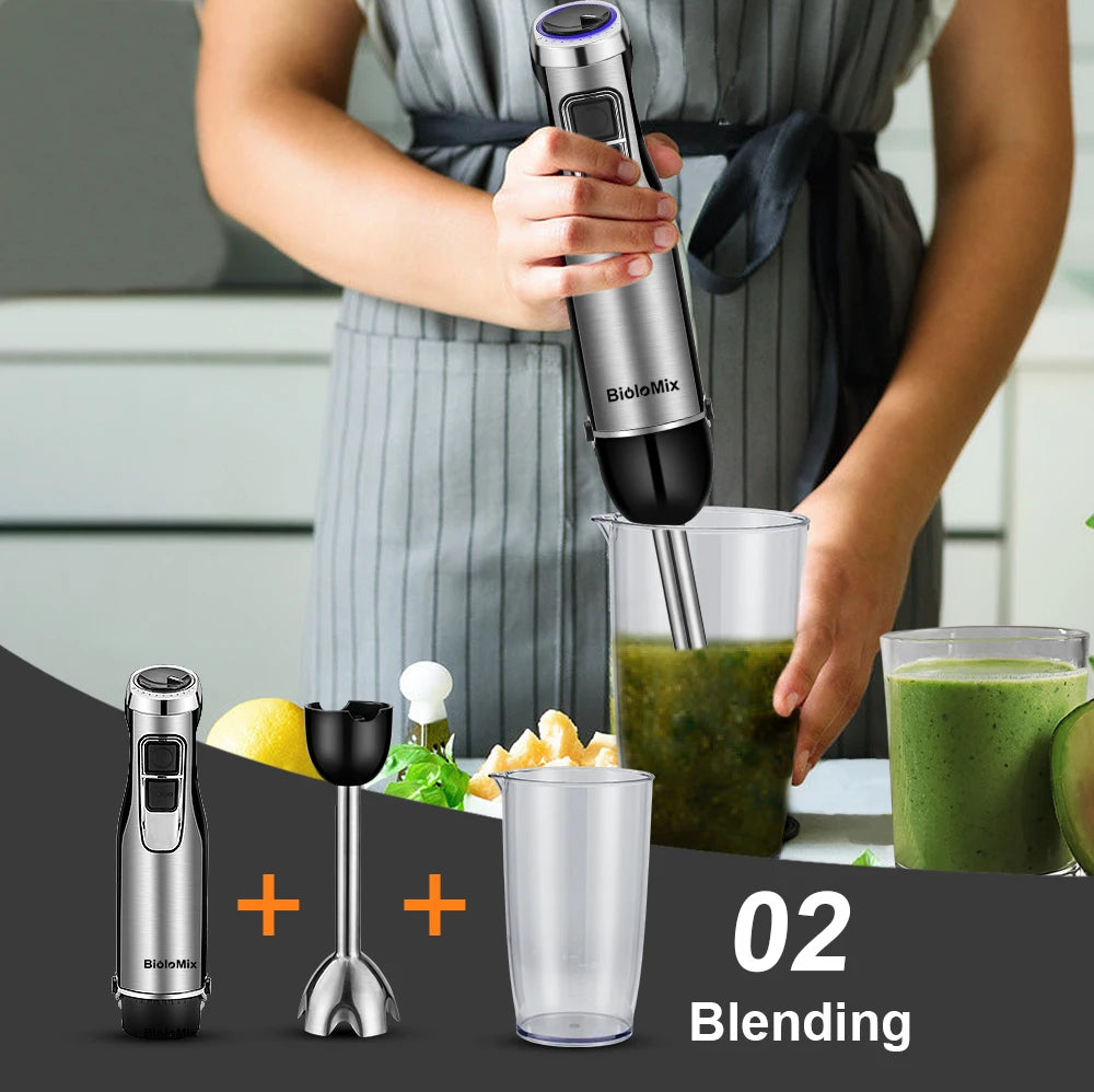 Biolomix 4 In 1 1200W Immersion Hand Blender With Chopper