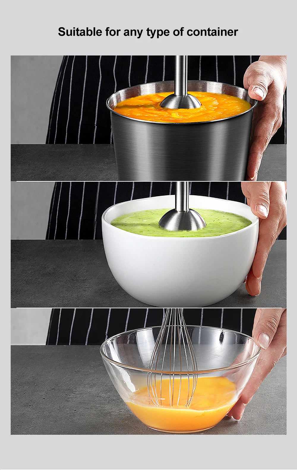 Biolomix 4 In 1 1200W Immersion Hand Blender With Chopper