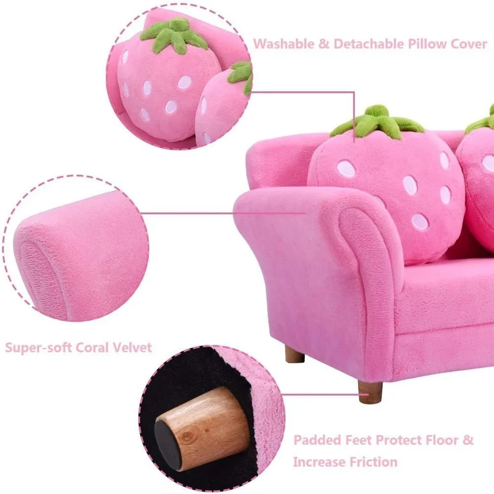 Combination Kids Double Seat Sofa With Soft Pillows