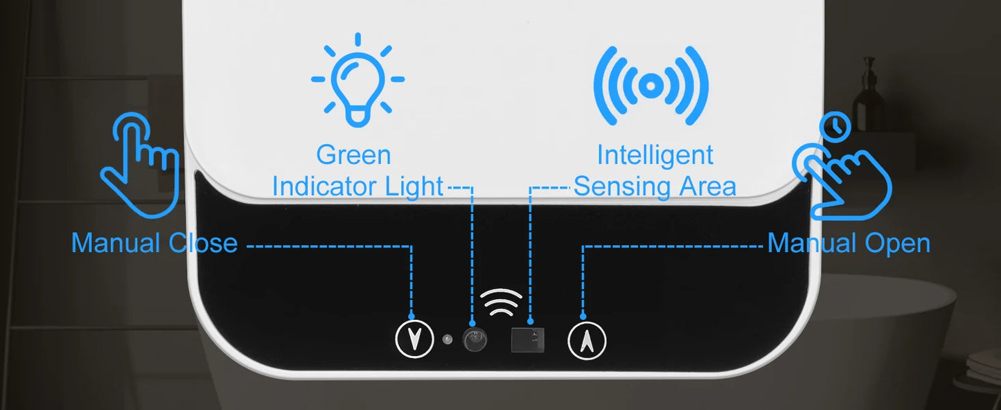 CN Guangdong 2-Pack Touchless Motion Sensor Trash Cans With Lid