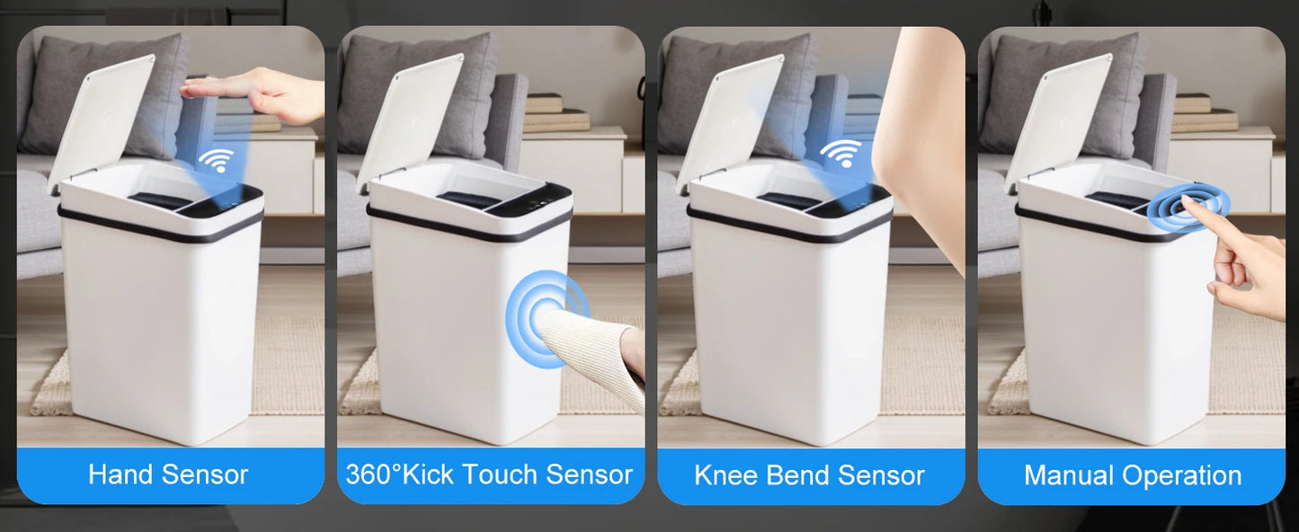 CN Guangdong 2-Pack Touchless Motion Sensor Trash Cans With Lid