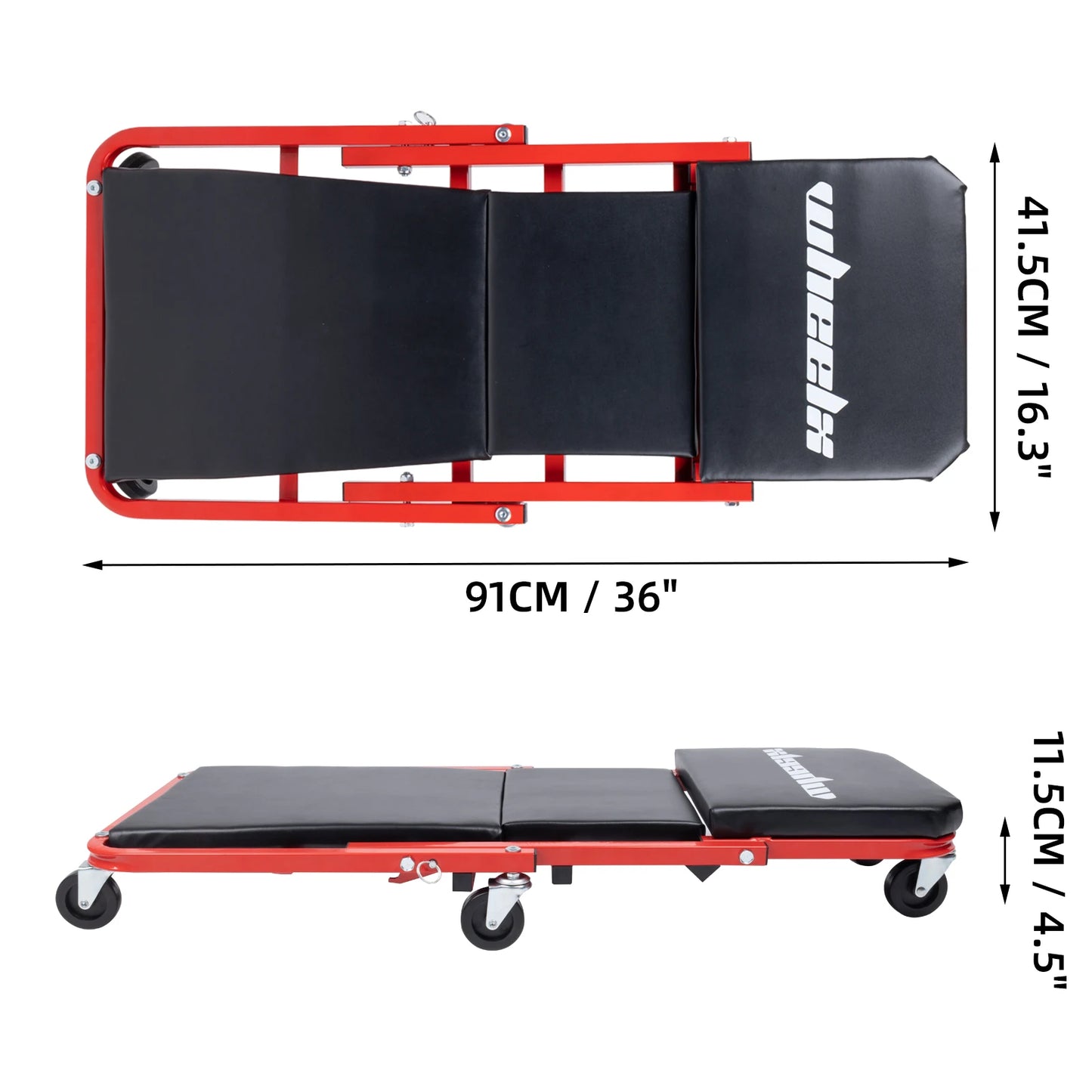 Hign-concerned 3 In 1 Rolling Mechanic Creeper Z Seat Foldable Chair