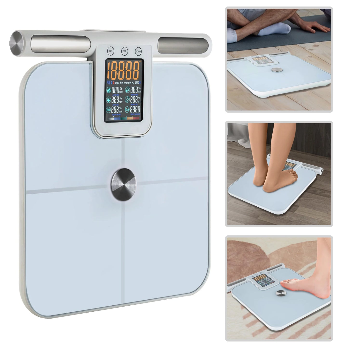 Eight-Electrode Intelligent Body Fat Scale Bluetooth BMI Tracking Portable
