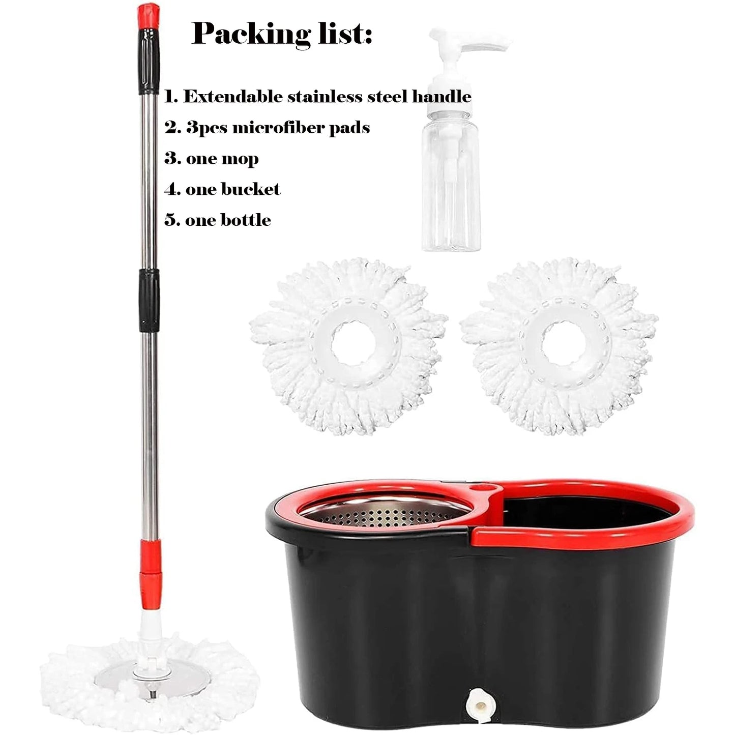 Zhejiang Spin Mop Bucket Set With Microfiber Heads For Floors