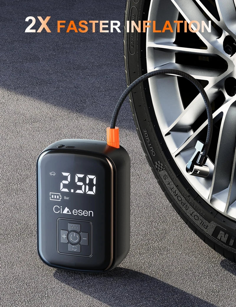 1pc Car Wireless Air Pump 150PSI Portable Electric Tire Inflation For Car Bicycle Motorcycle Air Compressor Inflator US Shipping