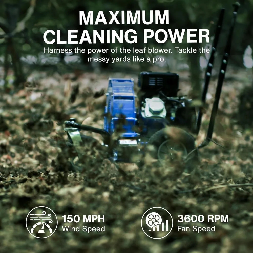 Leaf Blower Wheeled Walk Behind Jet Sweep 7HP 4 Stroke