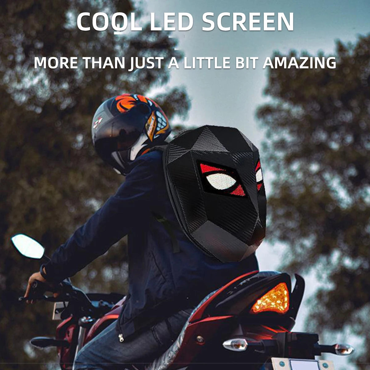 Hign-Concerned LED Screen Motorcycle Backpack for Helmets
