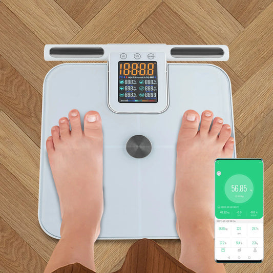Eight-Electrode Intelligent Body Fat Scale Bluetooth BMI Tracking Portable
