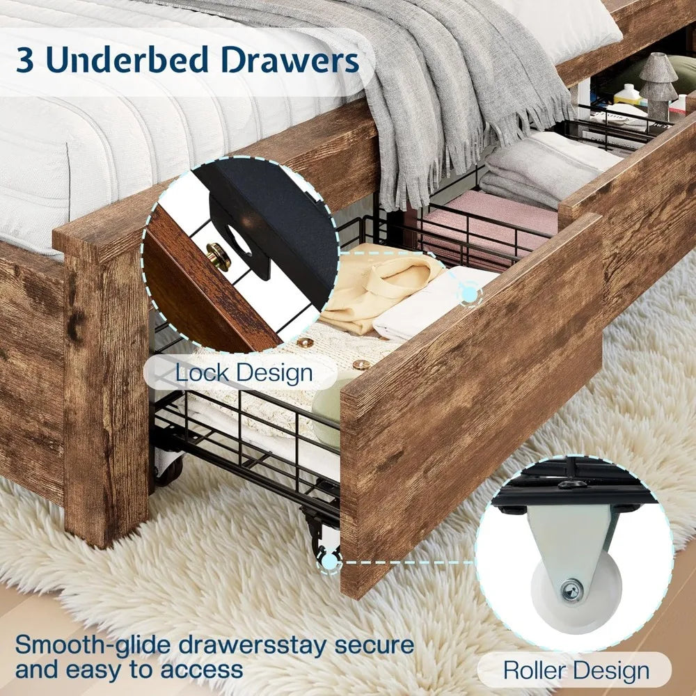 Hign Concerned Daybed With Bookcase Headboard USB C RGB