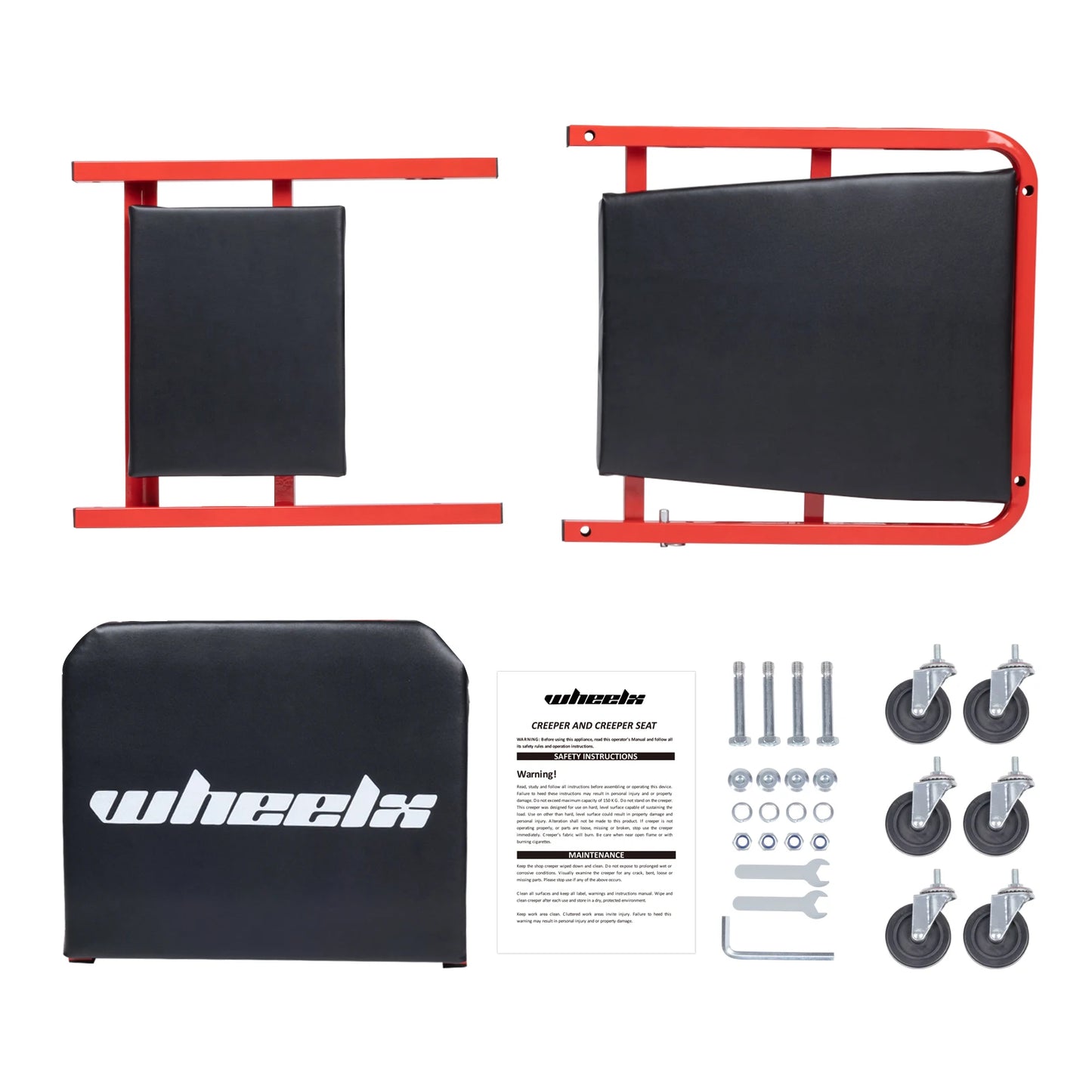 Hign-concerned 3 In 1 Rolling Mechanic Creeper Z Seat Foldable Chair