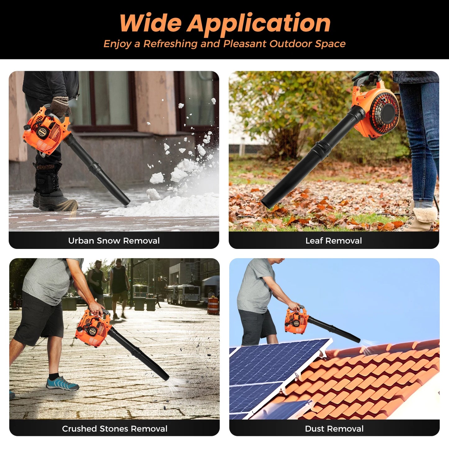 Hign-concerned Gas Leaf Blower 25cc 2 Stroke Commercial Handheld