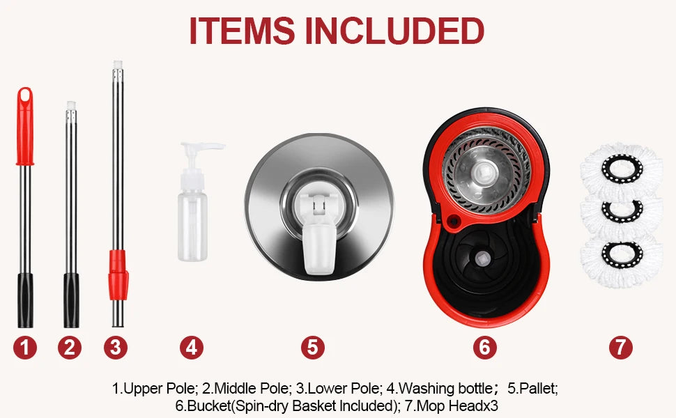 Zhejiang Spin Mop Bucket Set With Microfiber Heads For Floors