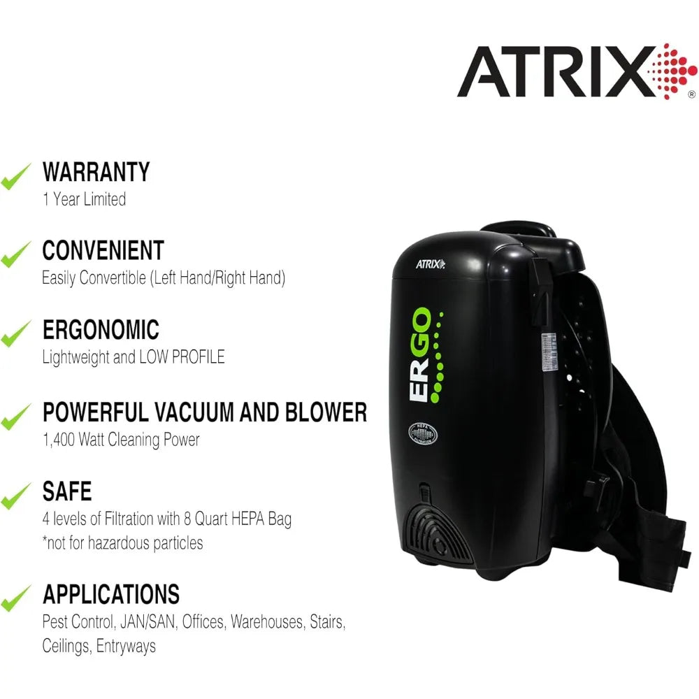 VACBP10 HEPA Backpack Vacuum Premium Bundle With Additional Filters