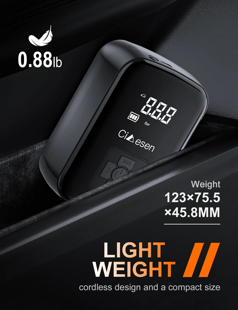 1pc Car Wireless Air Pump 150PSI Portable Electric Tire Inflation For Car Bicycle Motorcycle Air Compressor Inflator US Shipping