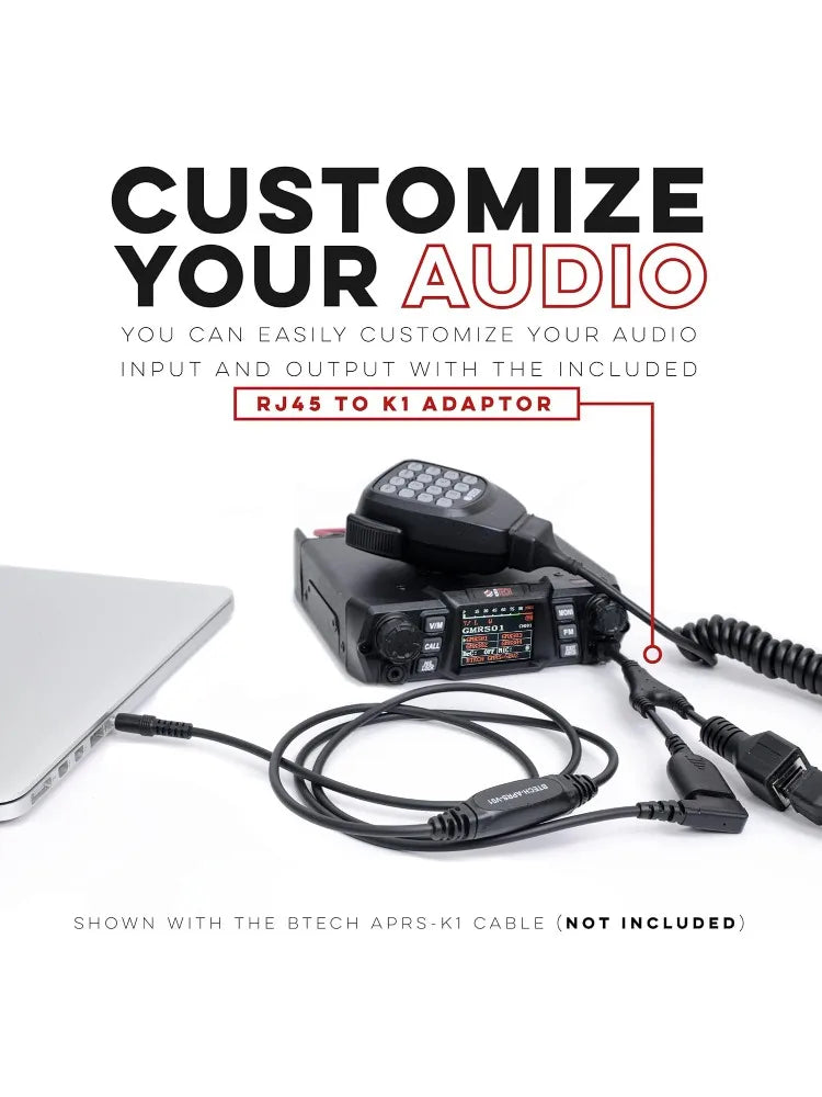 BTECH GMRS-50V2 50W 256 Fully Customizable Channels Mobile GMRS Two-Way Radio. Repeater Compatible, Dual Band Scanning (VHF/UHF)