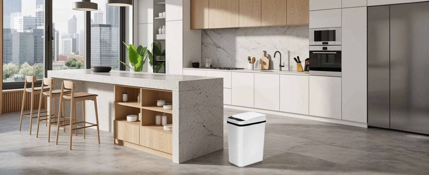 CN Guangdong 2-Pack Touchless Motion Sensor Trash Cans With Lid