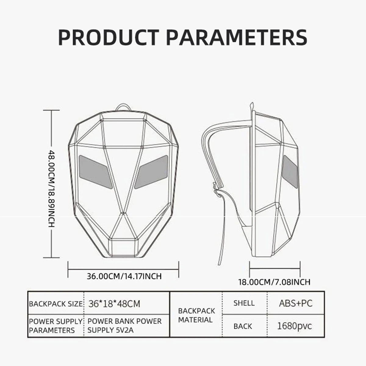 Hign-Concerned LED Screen Motorcycle Backpack for Helmets