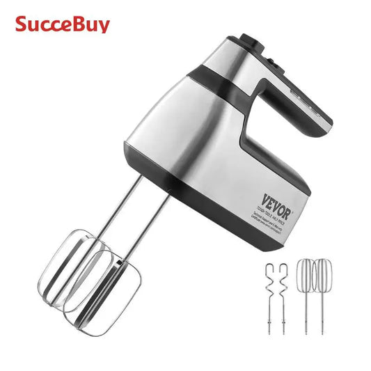 VEVOR Cordless Electric Hand Mixer HM1410 5 Gear 1100 RPM For Whipping Eggs And Batter