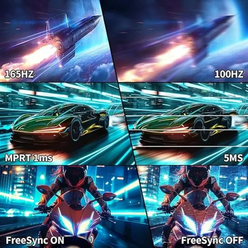 NEW 34-Inch Curved Gaming Monitor UWQHD 3440 x 1440 165Hz Curved 1500R - PIP/PBP, 1ms(MPRT), HDR, 300nits, sRGB 125%