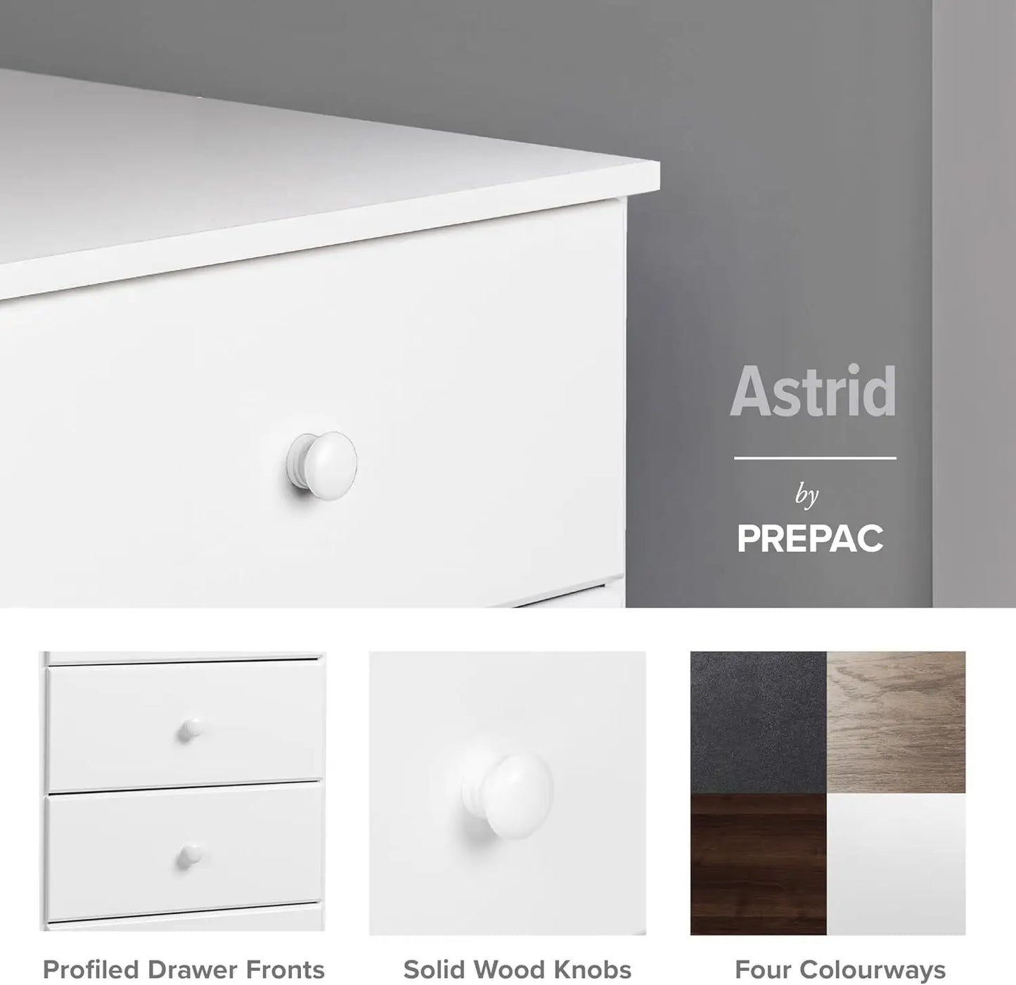 XMSJ Astrid 6 Drawer Dresser For Bedroom Ample Storage