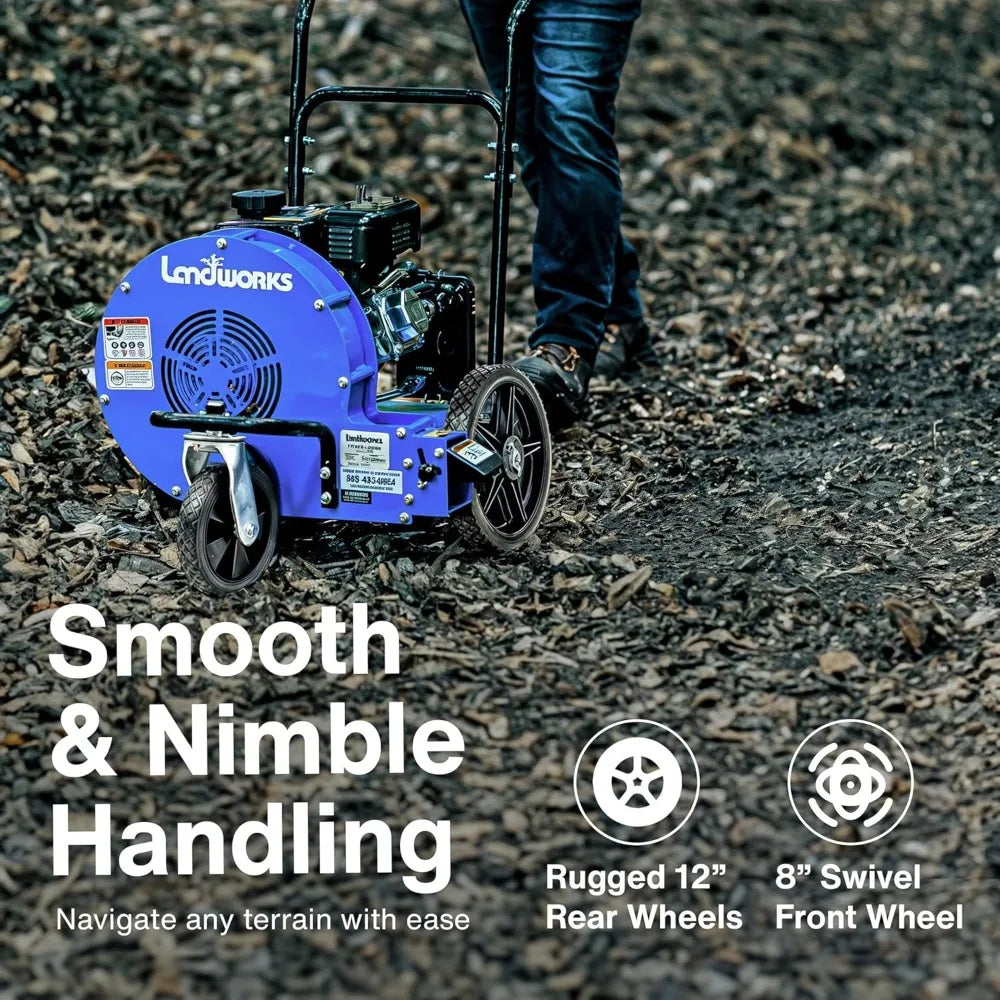 Leaf Blower Wheeled Walk Behind Jet Sweep 7HP 4 Stroke