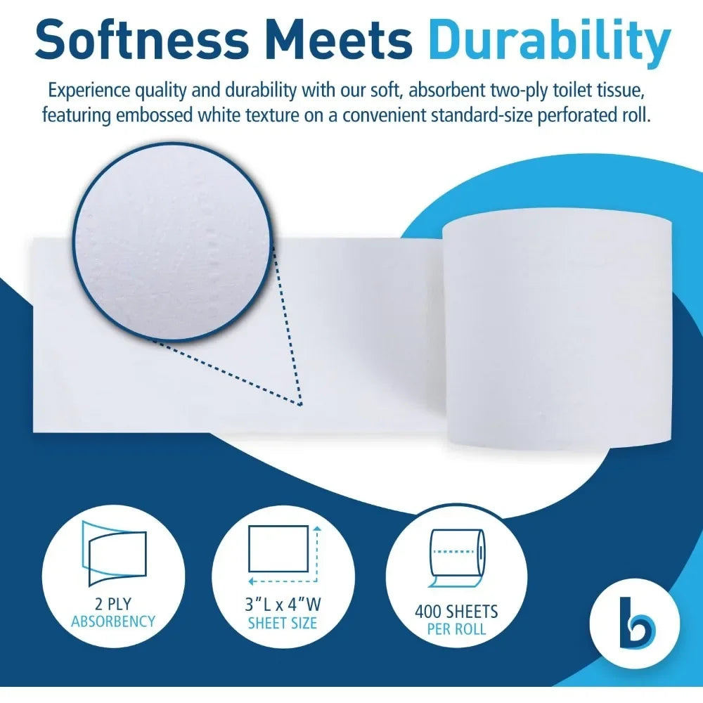 B6144 2 Ply Septic Safe Toilet Tissue 96 Per Carton